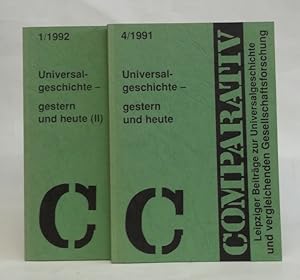 Bild des Verkufers fr Comparativ. Leipziger Beitrge zur Universalgeschichte und vergleichenden Gesellschaftsformen, Heft 4 (1991) & Heft 1 (1992. Universalgeschichte - gestern und heute I & II. zum Verkauf von Der Buchfreund