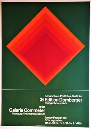 Silkscreen Exhibition Poster: Edition Domberger, Galerie Commeter, Hamburg