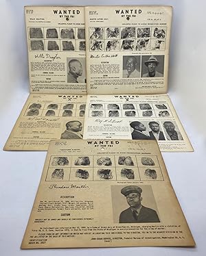 [AFRICAN-AMERICANA] [CRIMINAL JUSTICE] [JIM CROW] 5 Wanted posters for African-American individuals