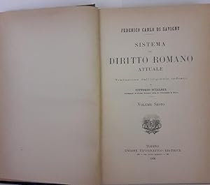 Sistema del diritto romano attuale Volume VI