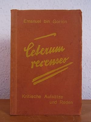 Image du vendeur pour Ceterum recenseo. Kritische Aufstze und Reden mis en vente par Antiquariat Weber