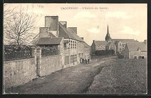 Carte postale Caouennec, L`Entrée du Bourg