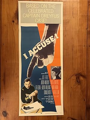 Imagen del vendedor de I Accuse Insert 1957 Jos Ferrer, Anton Walbrook a la venta por AcornBooksNH