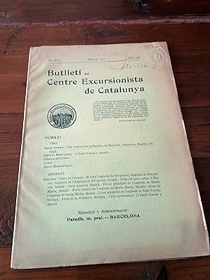BUTLLETI DEL CENTRE EXCURSIONISTA DE CATALUNYA. Any XXII. Maig, de 1912. nº 208