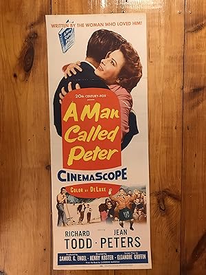 Seller image for A Man Called Peter Insert 1955 Richard Todd, Jean Peters for sale by AcornBooksNH