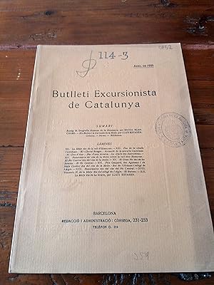 BUTLLETI EXCURSIONISTA DE CATALUNYA. Any XXXV. Abril 1925. nº 359