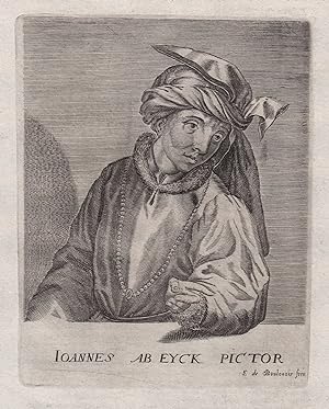 Seller image for "Ioannes ab Eyck Pictor"- Jan van Eyck (c.1390-1441) painter peintre Maler Portrait for sale by Antiquariat Steffen Vlkel GmbH