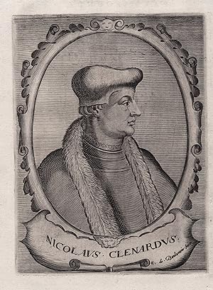 Seller image for Nicolaus Clenardus" - Nicolas Cleynaerts (1493-1542) humanist Orientalist grammarian traveler Diest Leuven Portrait for sale by Antiquariat Steffen Vlkel GmbH