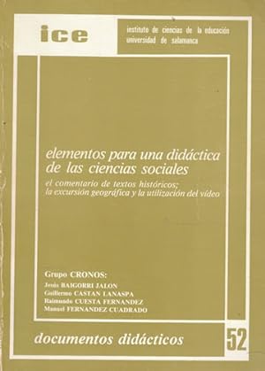 Imagen del vendedor de Elementos para una didáctica de las ciencias sociales a la venta por Librería Cajón Desastre