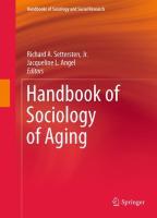 Image du vendeur pour Handbook of the Sociology of Aging mis en vente par moluna