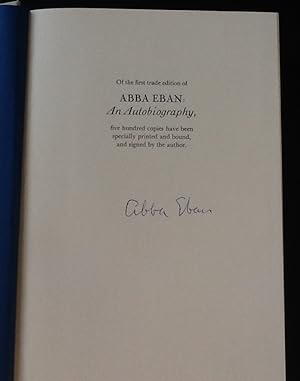 Abba Eban: An Autobiography (FLAT SIGNED , LIMITED EDITION, SLIPCASE SET)