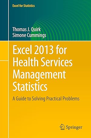 Bild des Verkufers fr Excel 2013 for Health Services Management Statistics zum Verkauf von moluna