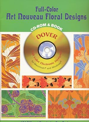 Full-Color Art Nouveau Floral Designs CD-ROM and Book