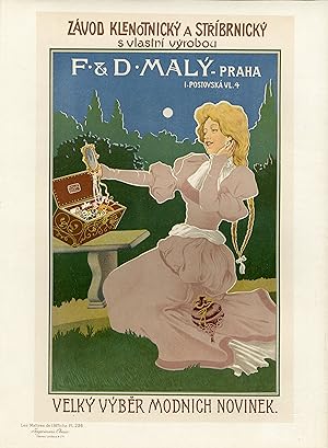 "F.& D. MALY - PRAHA" Litho Maîtres de l'Affiche Planche n° 236 / Litho de REISNER / Imp. CHAIX (...