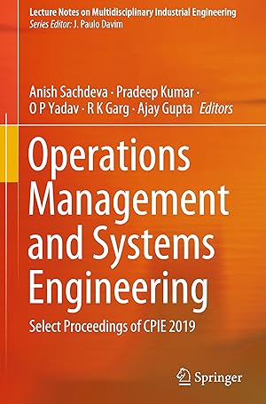 Imagen del vendedor de Operations Management and Systems Engineering: Select Proceedings of Cpie 2019 a la venta por moluna