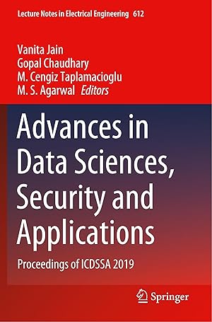 Imagen del vendedor de Advances in Data Sciences, Security and Applications a la venta por moluna