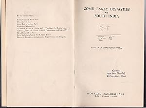 Bild des Verkufers fr Some Early Dynasties of South India, zum Verkauf von Antiquariat Kastanienhof