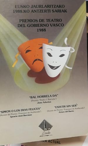 Premios de teatro del gobierno vasco 1988.