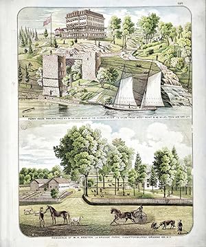 Parry House, Highland Falls La Grange Farm, Hamptonburgh, N.Y. 1875 Color Giclee Print