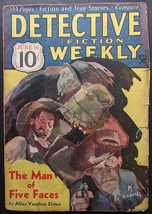 Seller image for Detective Fiction Weekly, June 16, 1934, Volume LXXXV, Number 4 for sale by Knights Rare Books (Est. 1994)