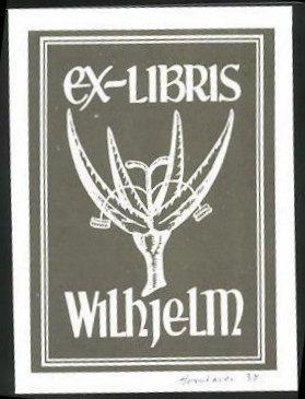 Bild des Verkufers fr Exlibris Wilhjelm, Bltenkopf zum Verkauf von Bartko-Reher