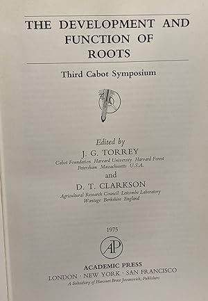 Development and Function of Roots: Symposium Proceedings
