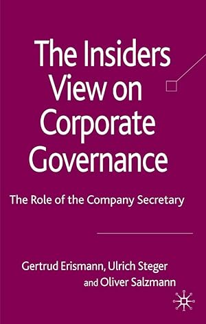 Seller image for The Insider\ s View on Corporate Governance: The Role of the Company Secretary for sale by moluna