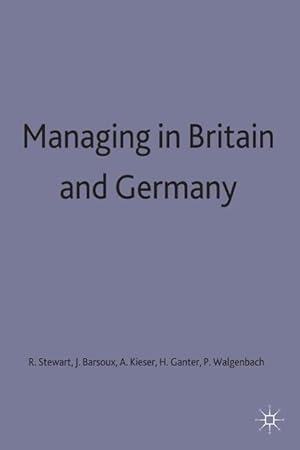 Imagen del vendedor de Managing in Britain and Germany a la venta por moluna