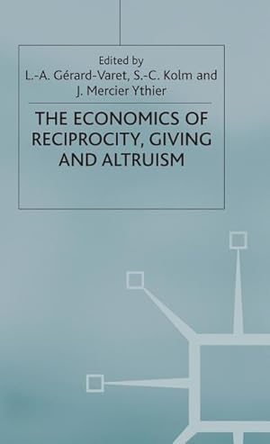 Immagine del venditore per Economics of Reciprocity, Giving and Altruism venduto da moluna