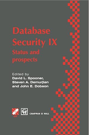 Seller image for Database Security IX: Status and Prospects for sale by moluna