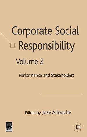 Imagen del vendedor de Corporate Social Responsibility Volume 2: Performances and Stakeholders a la venta por moluna