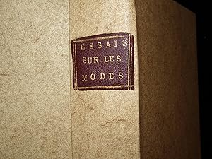 Essais historiques sur les modes et sur le costume en France. Nouvelle édition pour servir de sup...