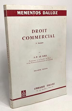 Droit commercial 3e année - 2e édition - mementos dalloz