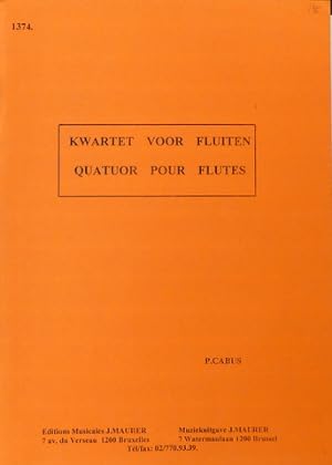 Image du vendeur pour Kwartet voor fluiten mis en vente par Paul van Kuik Antiquarian Music