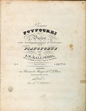 Seller image for [Op. 35] Premier potpourri pour le violon avec accompagnement d`orchestre ou de pianoforte. Op. 35 for sale by Paul van Kuik Antiquarian Music