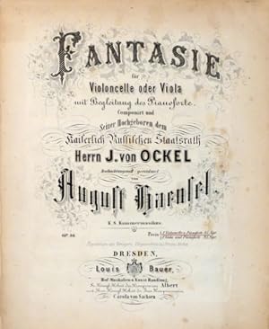 Fantasie für Violoncelle oder Viola mit Begleitung des Pianoforte op. 94. f. Violoncelle u. Piano...