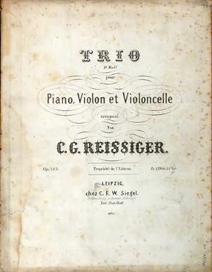Trio D Moll pour piano, violon et violoncelle. Op. 213