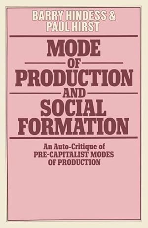 Imagen del vendedor de Mode of Production and Social Formation a la venta por moluna
