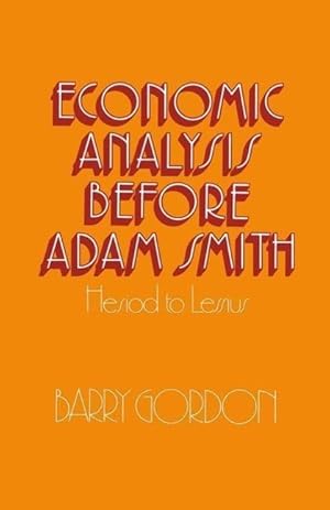 Imagen del vendedor de Economic Analysis before Adam Smith a la venta por moluna