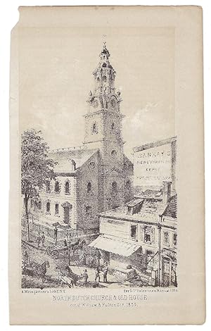 North Dutch Church & Old House, corner of William & Fulton Street, 1859.