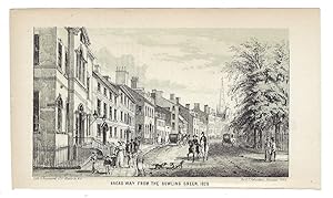 (New York). Broadway from the Bowling Green, 1828.
