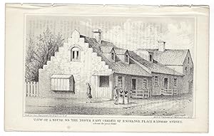 View of a House on the North East Corner of Exchange Place & Broad Street, about the year 1680.