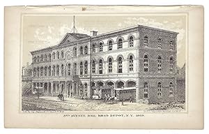 (New York). 3rd Avenue Rail Road Depot, N.Y. 1860.