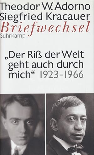 Bild des Verkufers fr Theodor W. Adorno, Siegfried Kracauer. Briefwechsel 1923 - 1966. zum Verkauf von Antiquariat Lenzen