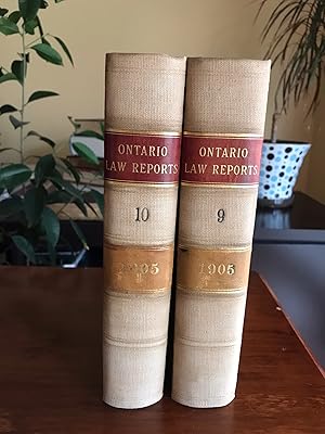 Ontario Law Reports (1905), Vol 9 and Vol 10