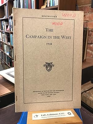Campaign in the West, 1940. Restricted.