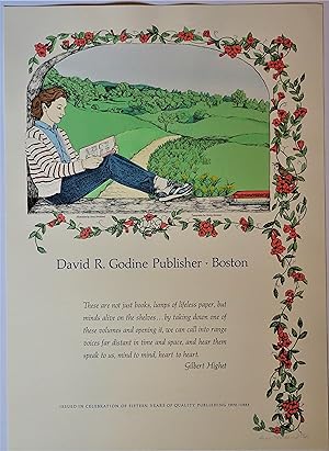 David R. Godine Publisher - Boston; Issued in Celebration of Fifteen Years of Quality Publishing ...