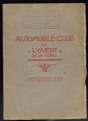 AUTOMOBILE-CLUB de l'OUEST de la France - Annuaire 1919