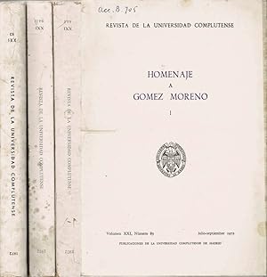 Revista de la Universidad Complutense Volumen XXI - Numero 83, julio-septiembre, "Homenaje a Gome...