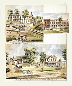 1875 Greenville, Goshen, Waywayanda Scenes, Orange Co., NY - Color Giclee Print